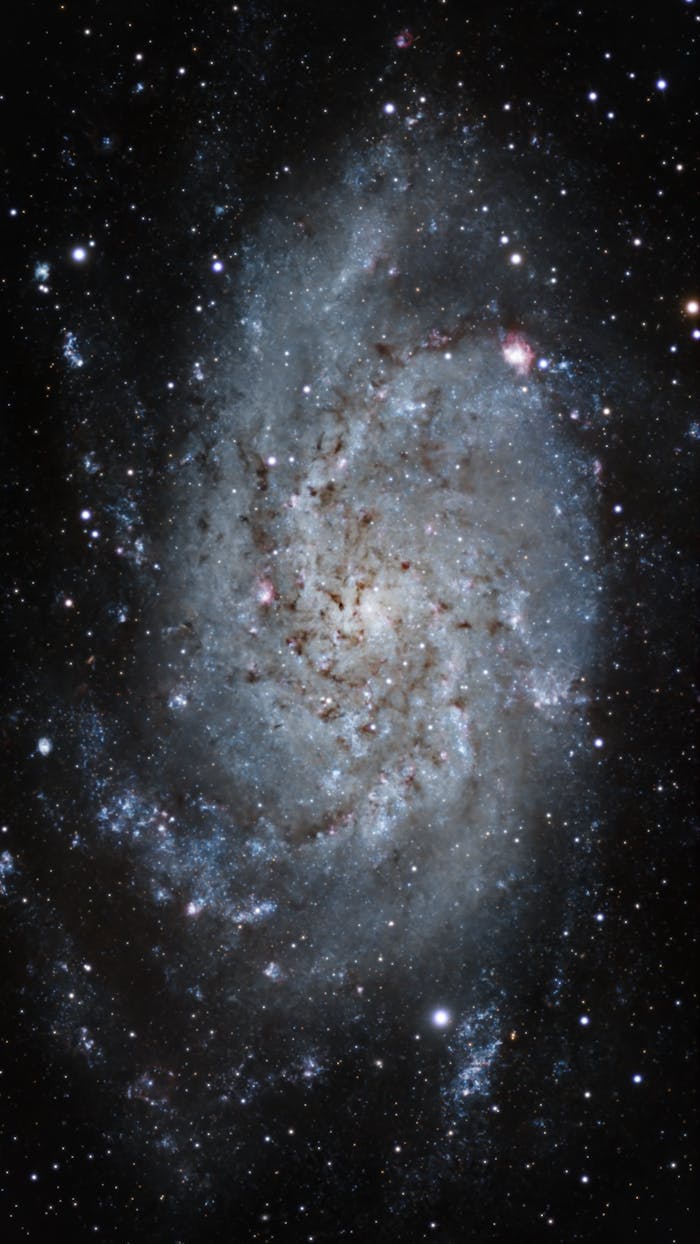 Explore the mesmerizing spiral galaxy filled with stars in this deep space image.