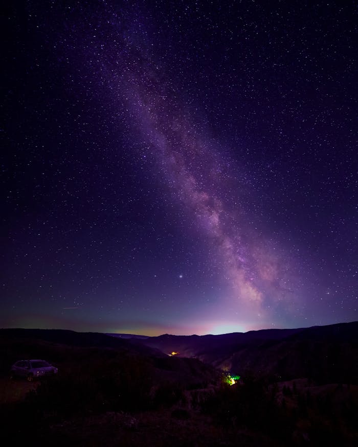 services-01 Stunning view of the Milky Way galaxy over Entiat, Washington on a clear starry night.
